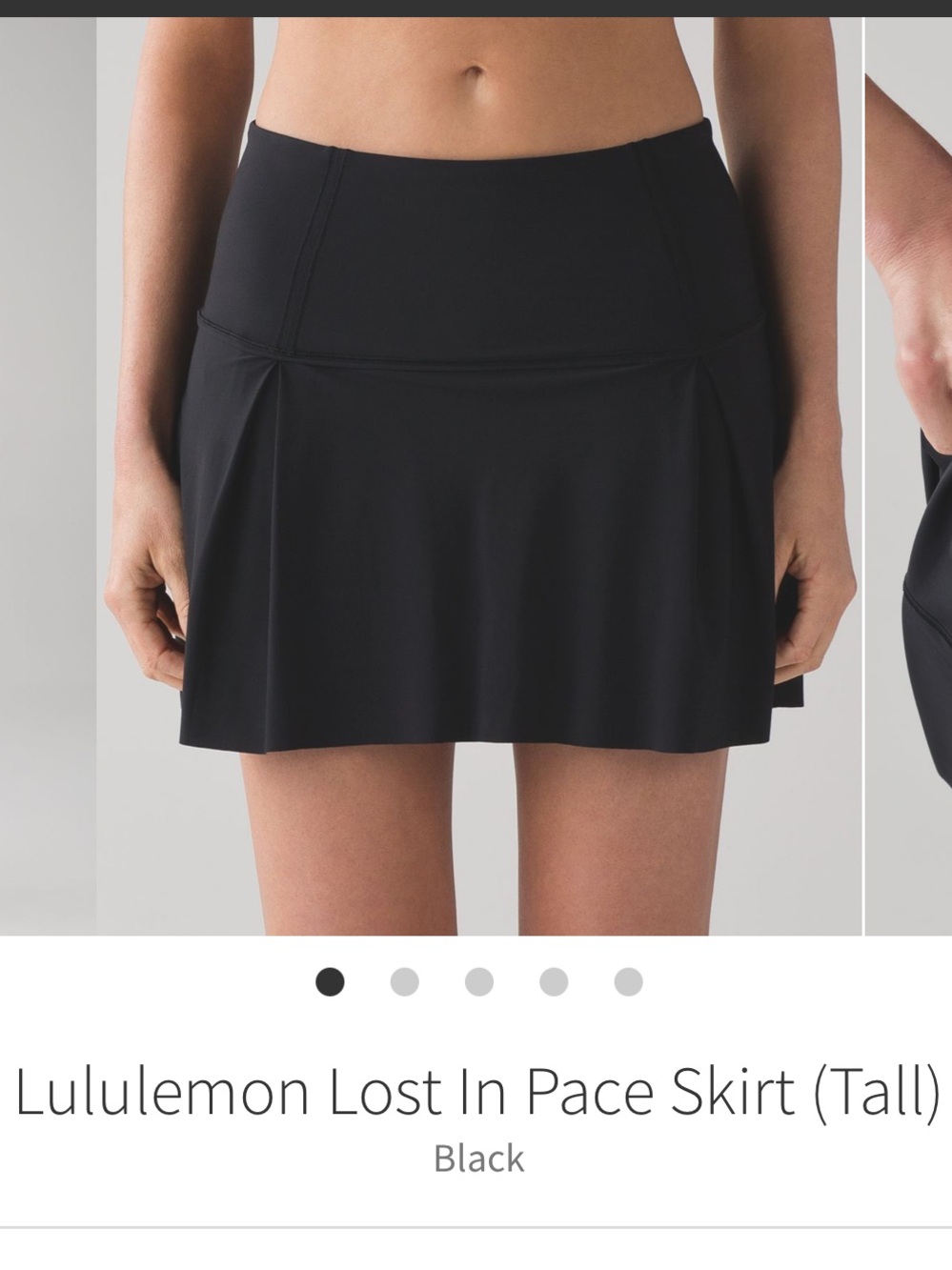 lululemon Lost in Pace Skirt Tall in black